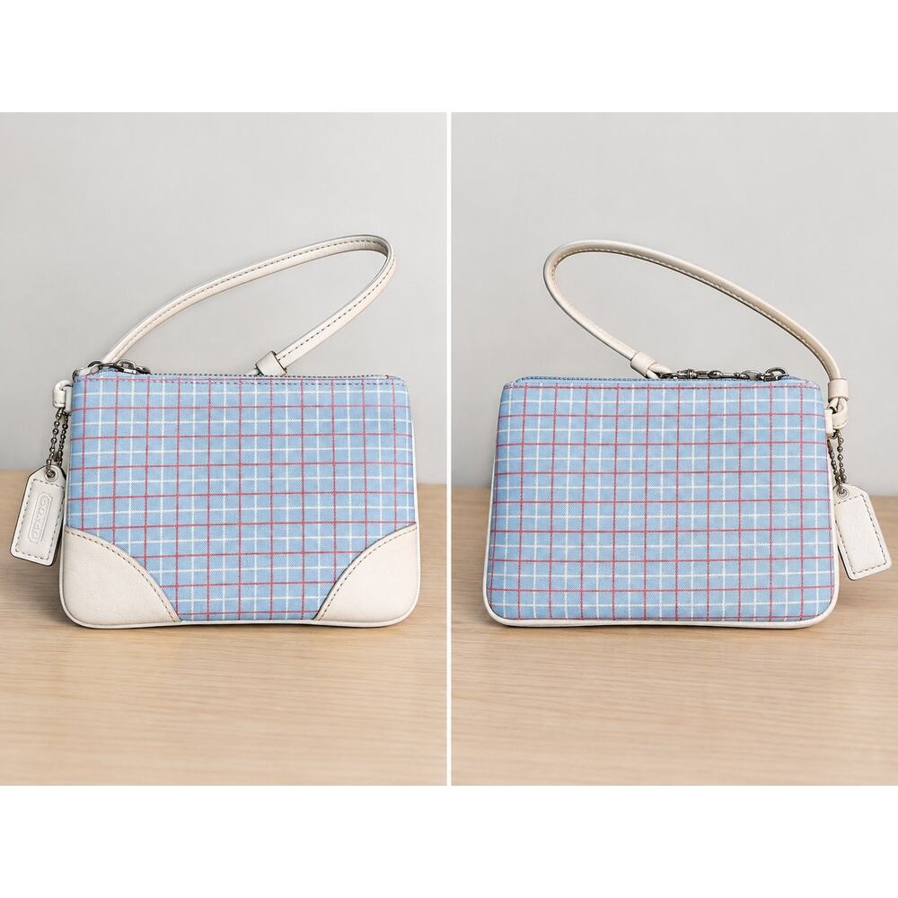 NWT Vintage Coach 1823 Soho Plaid Twill Tote & Wristlet - Picture 7 of 14